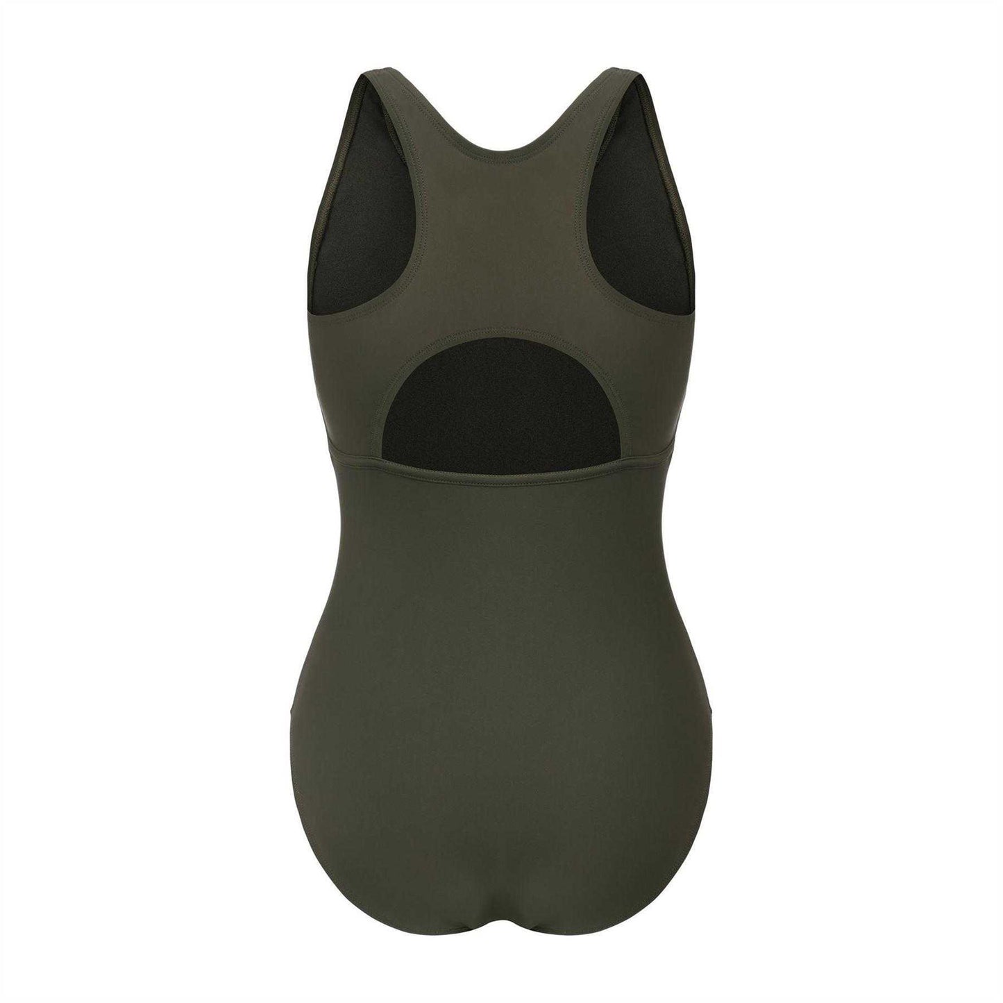 Khaki - Back - Slazenger Womens-Ladies Xtra Life One Piece Swimsuit