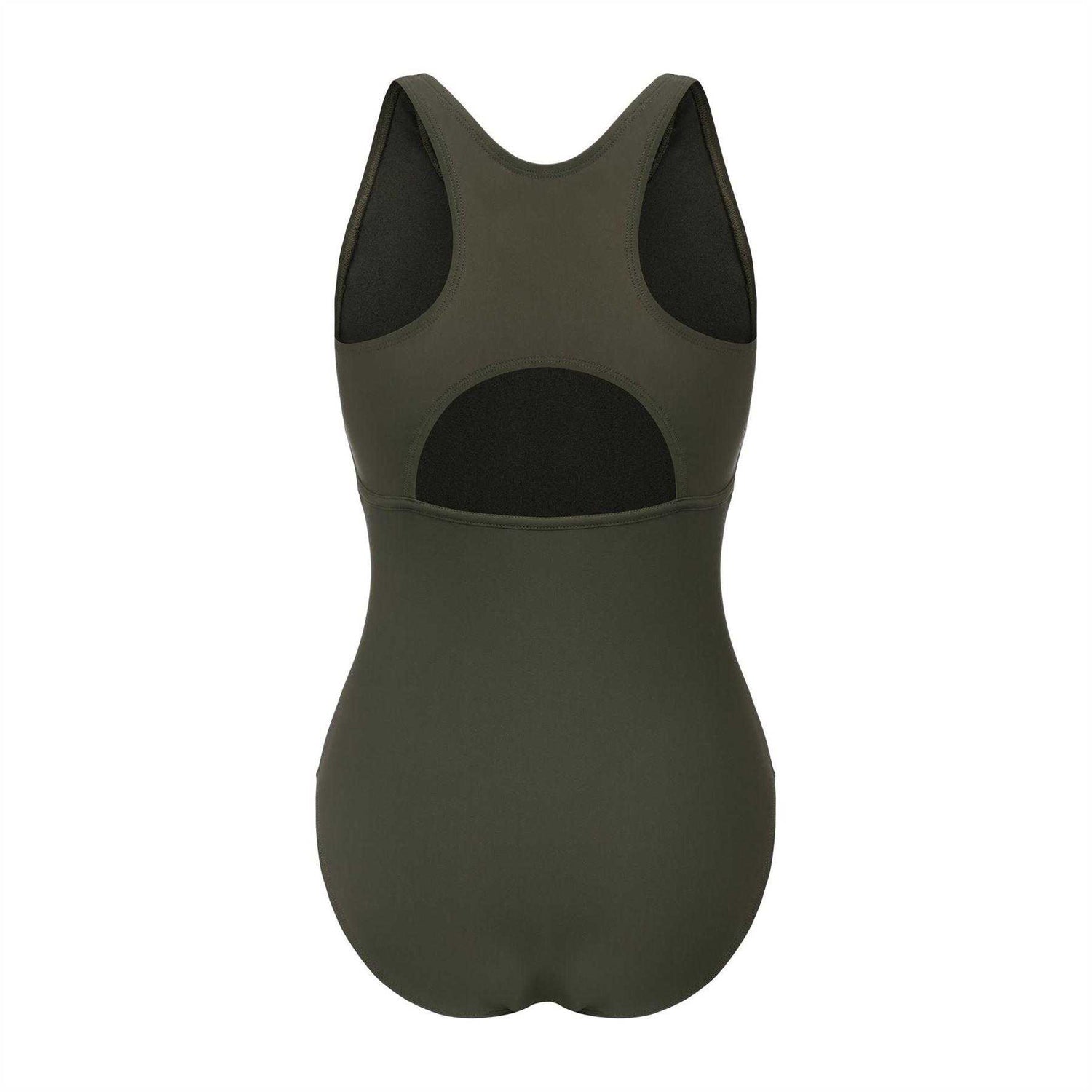Khaki - Back - Slazenger Womens-Ladies Xtra Life One Piece Swimsuit
