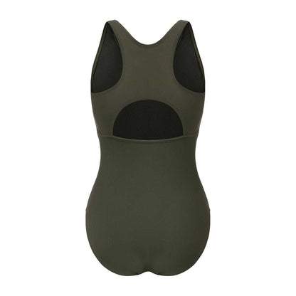 Khaki - Back - Slazenger Womens-Ladies Xtra Life One Piece Swimsuit