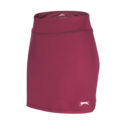 Burgundy - Side - Slazenger Womens-Ladies Court Skort