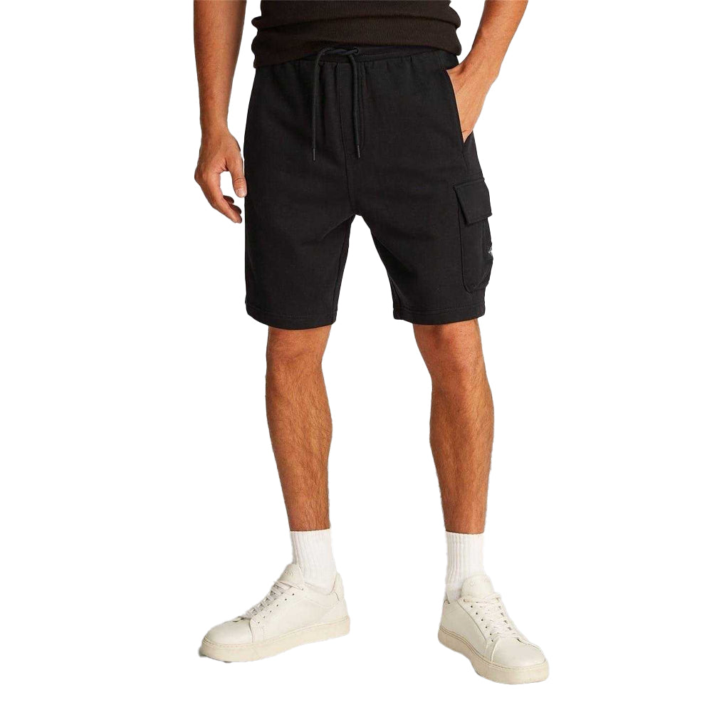 Black - Side - Calvin Klein Mens Cargo Shorts