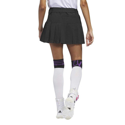 Black - Back - Adidas Womens-Ladies Jay3lle Pleated Regular Golf Skort