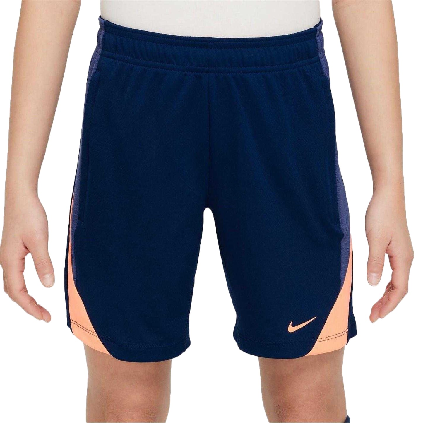 Navy-Orange - Front - Nike Childrens-Kids Strike Football Shorts
