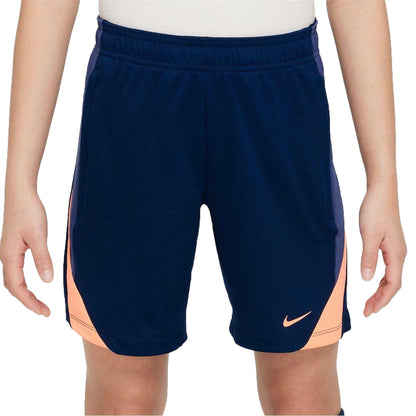 Navy-Orange - Front - Nike Childrens-Kids Strike Football Shorts