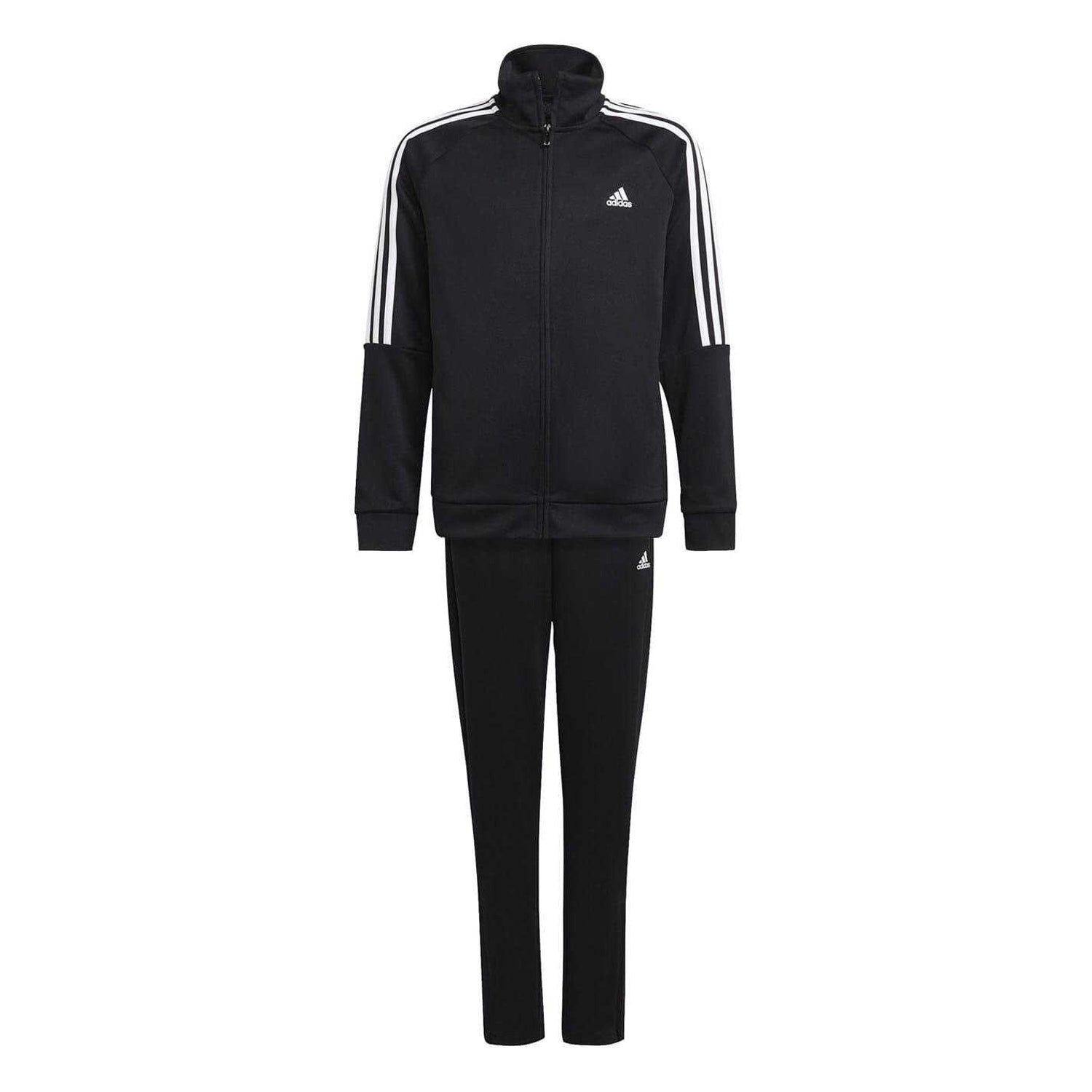 Black-White - Front - Adidas Boys Sereno Tracksuit