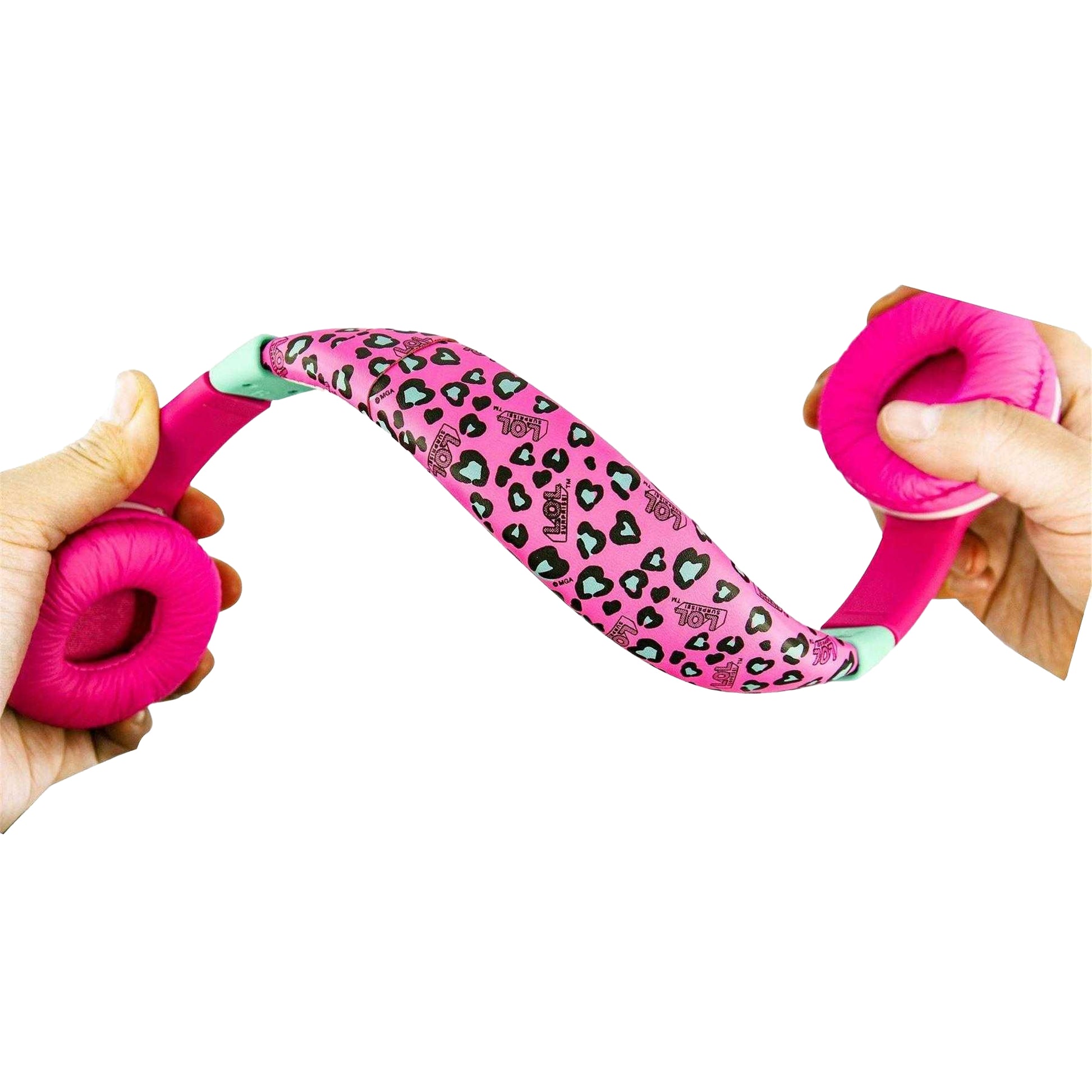 White-Pink - Lifestyle - LOL Surprise Girls Leopard Print Diva Headphones