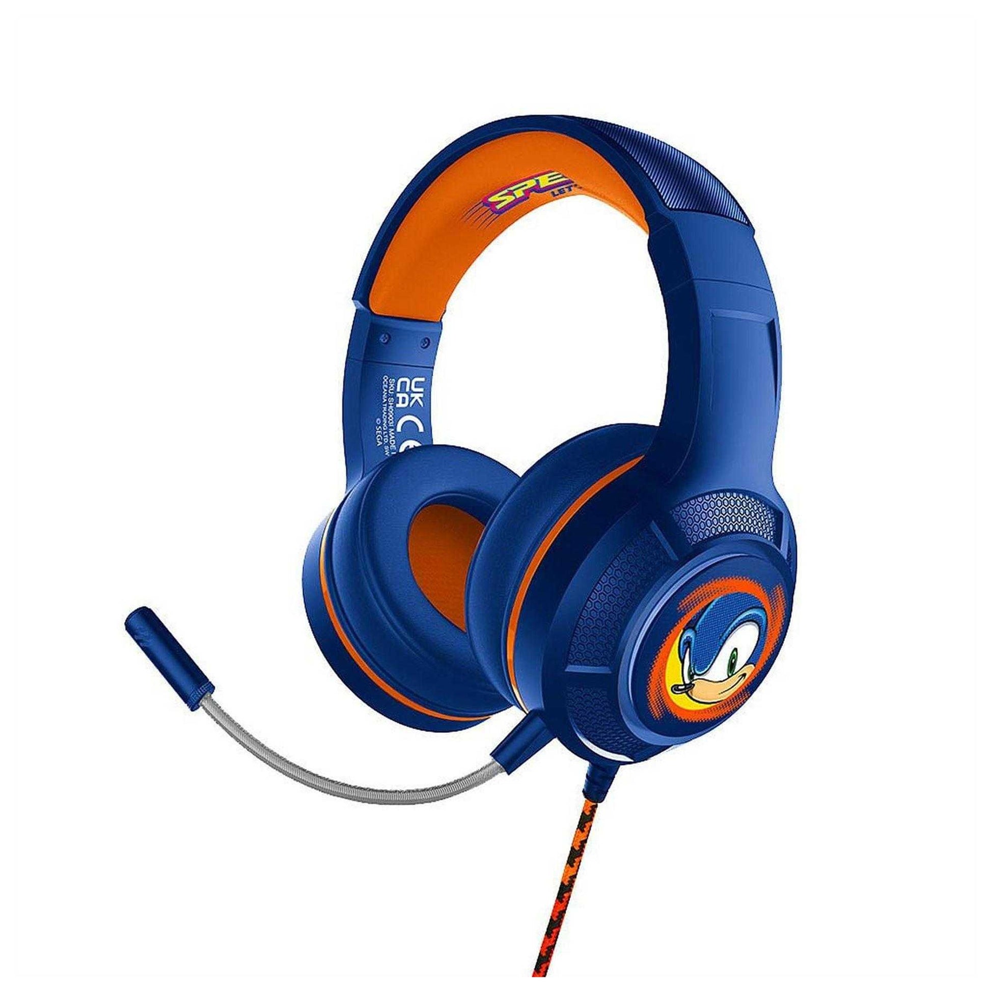 Blue - Front - Sonic The Hedgehog Childrens-Kids Pro G4 Gaming Headphones