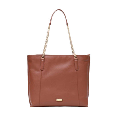 Tan - Front - Biba Mila Leather Tote Bag