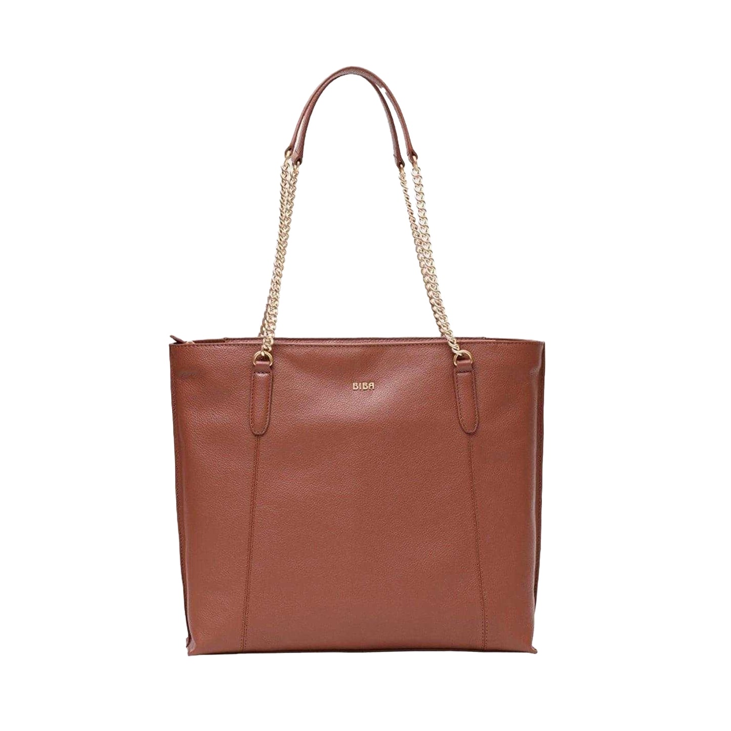 Tan - Back - Biba Mila Leather Tote Bag