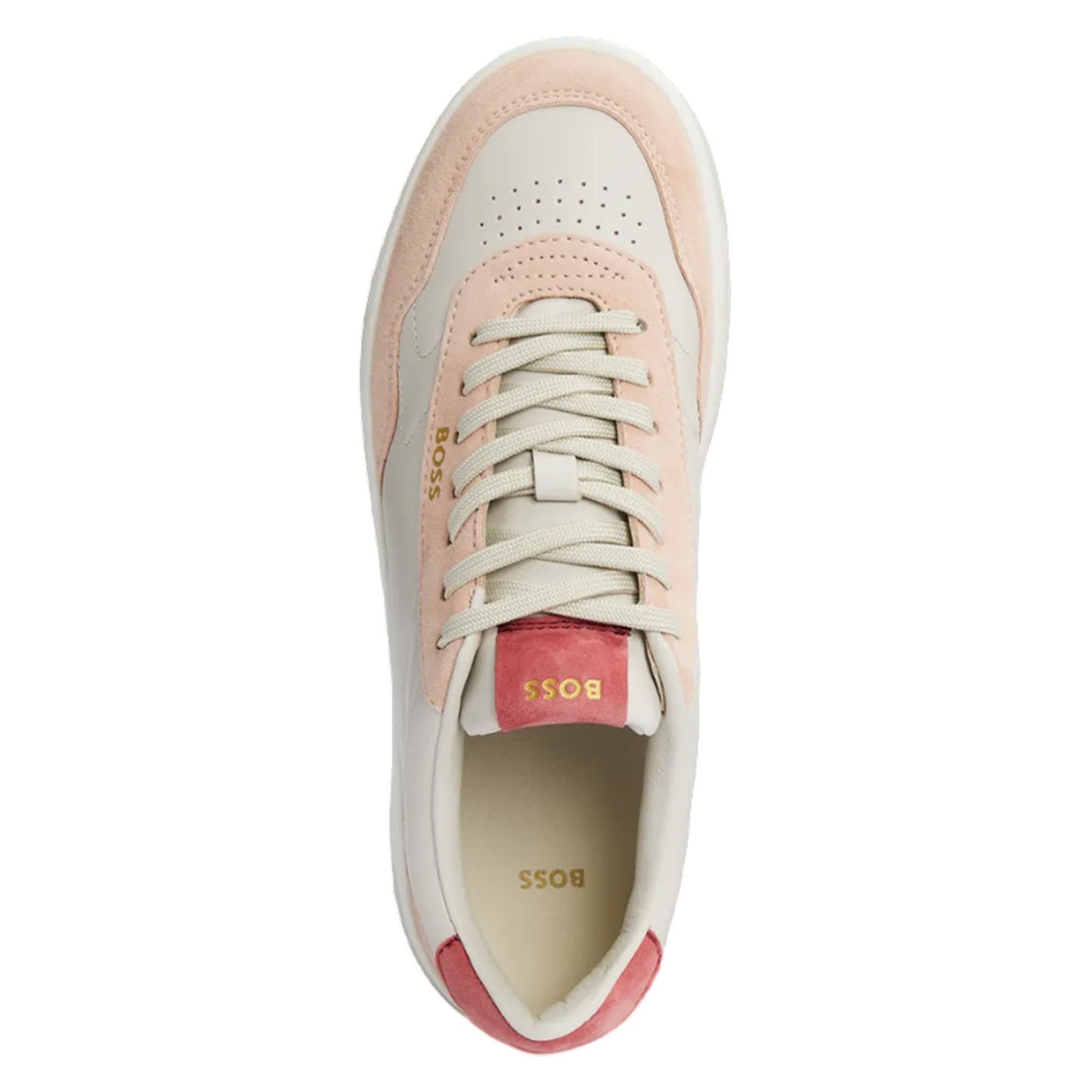 Natural - Lifestyle - Boss Womens-Ladies Baltimore Leather Tennis Trainers
