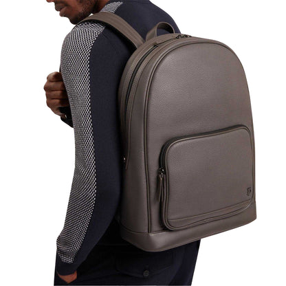 Charcoal - Pack Shot - Ted Baker Pebbled Travel Backpack