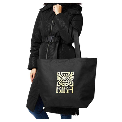 Black - Side - Biba Logo Tote Bag