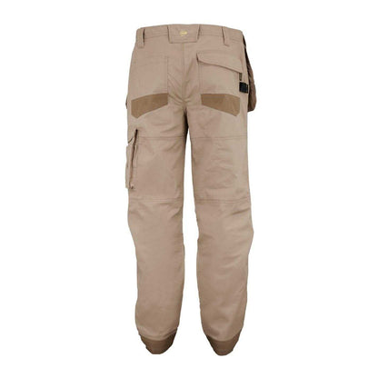 Beige - Back - Dunlop Mens Work Trousers