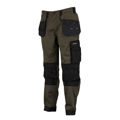 Khaki - Side - Dunlop Mens Work Trousers