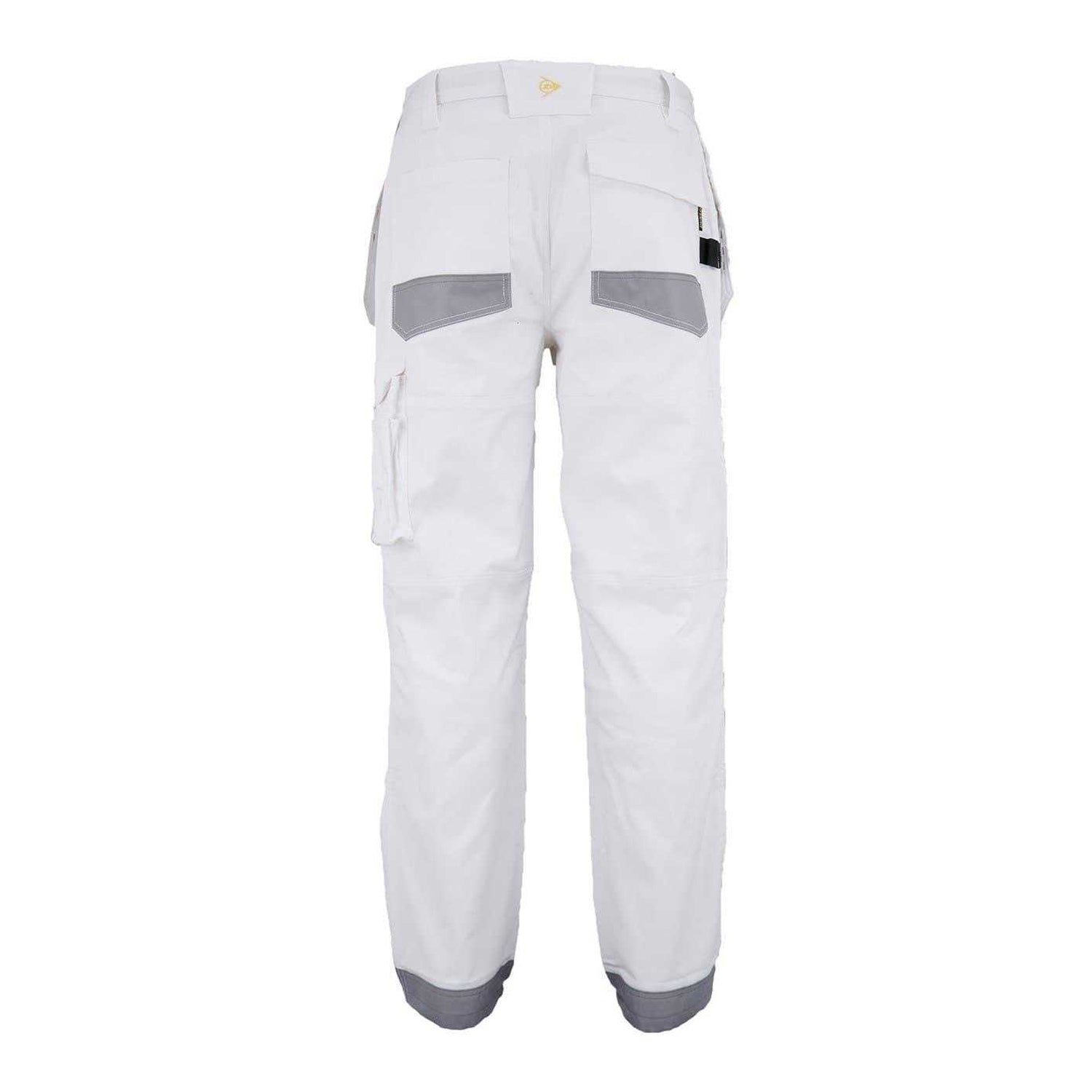 White-Grey - Back - Dunlop Mens Work Trousers