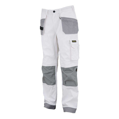 White-Grey - Side - Dunlop Mens Work Trousers