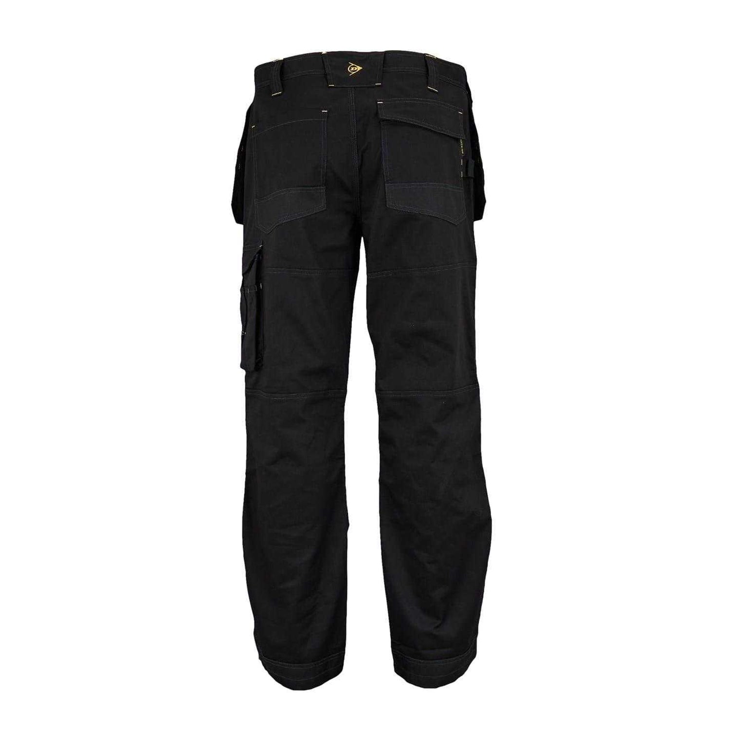 Black - Side - Dunlop Mens Work Trousers