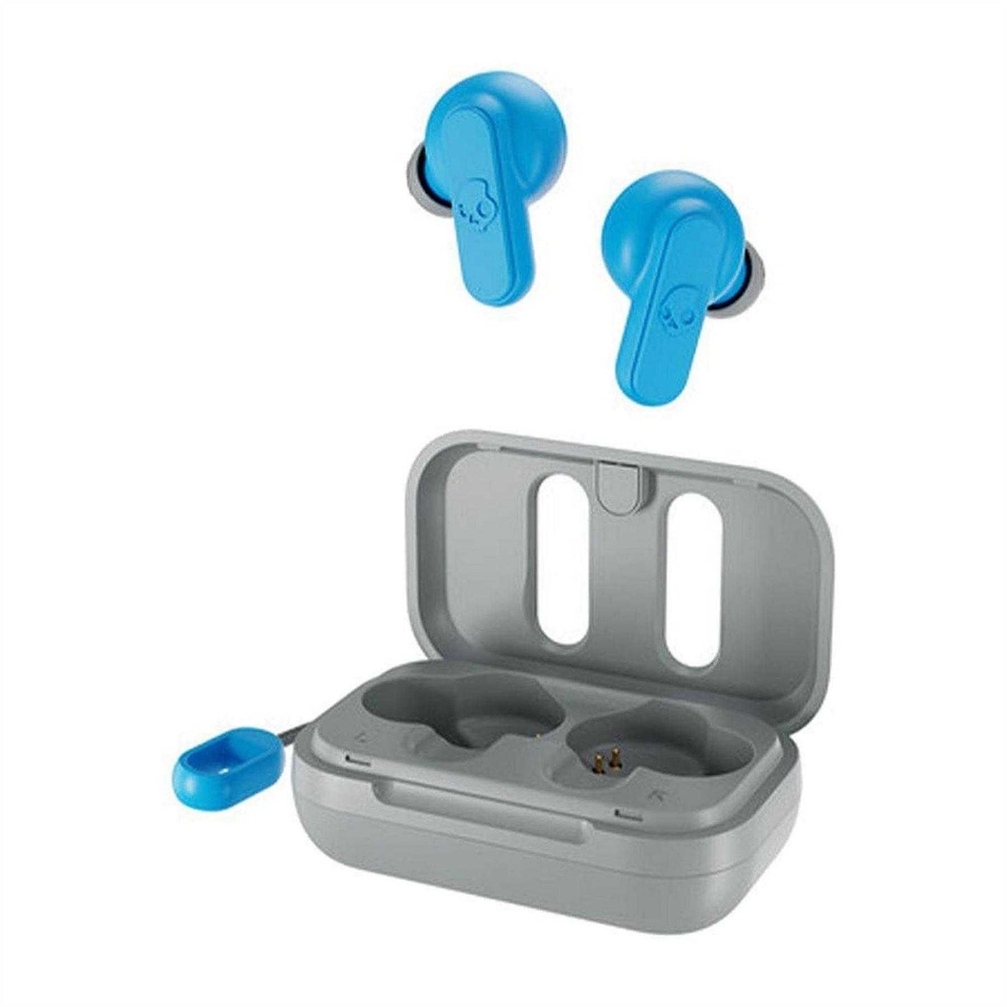 Blue - Back - Skullcandy Unisex Adult Skull Logo Wireless Earbuds