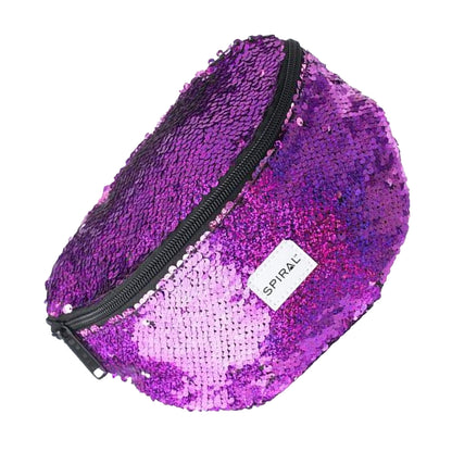 Glamour Purple - Back - Spiral Sequins Bum Bag