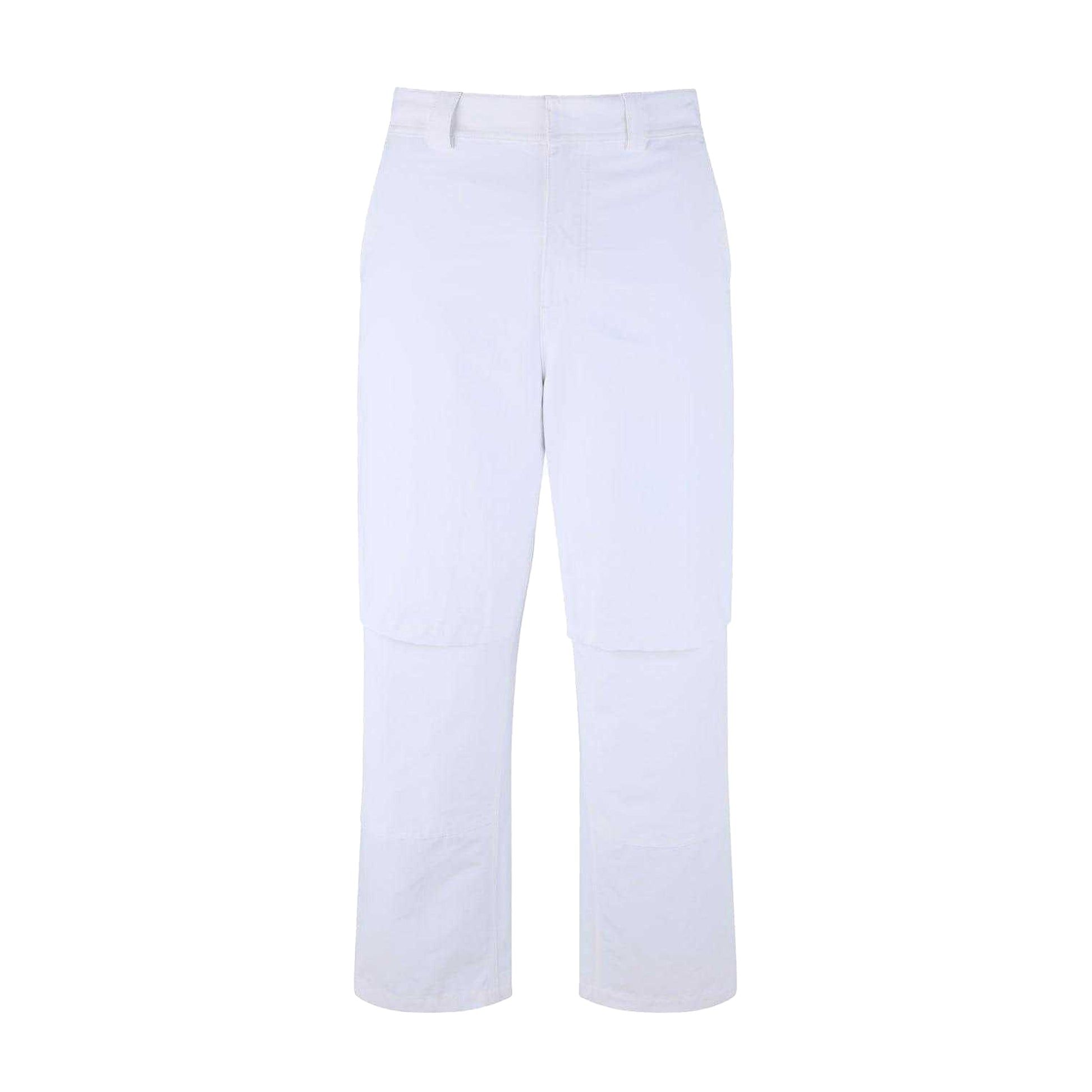 White - Front - Off White Mens Carpenter Cotton Blend Trousers