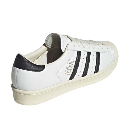 Cream-Black - Back - Adidas Mens Superstar Leather Shoes