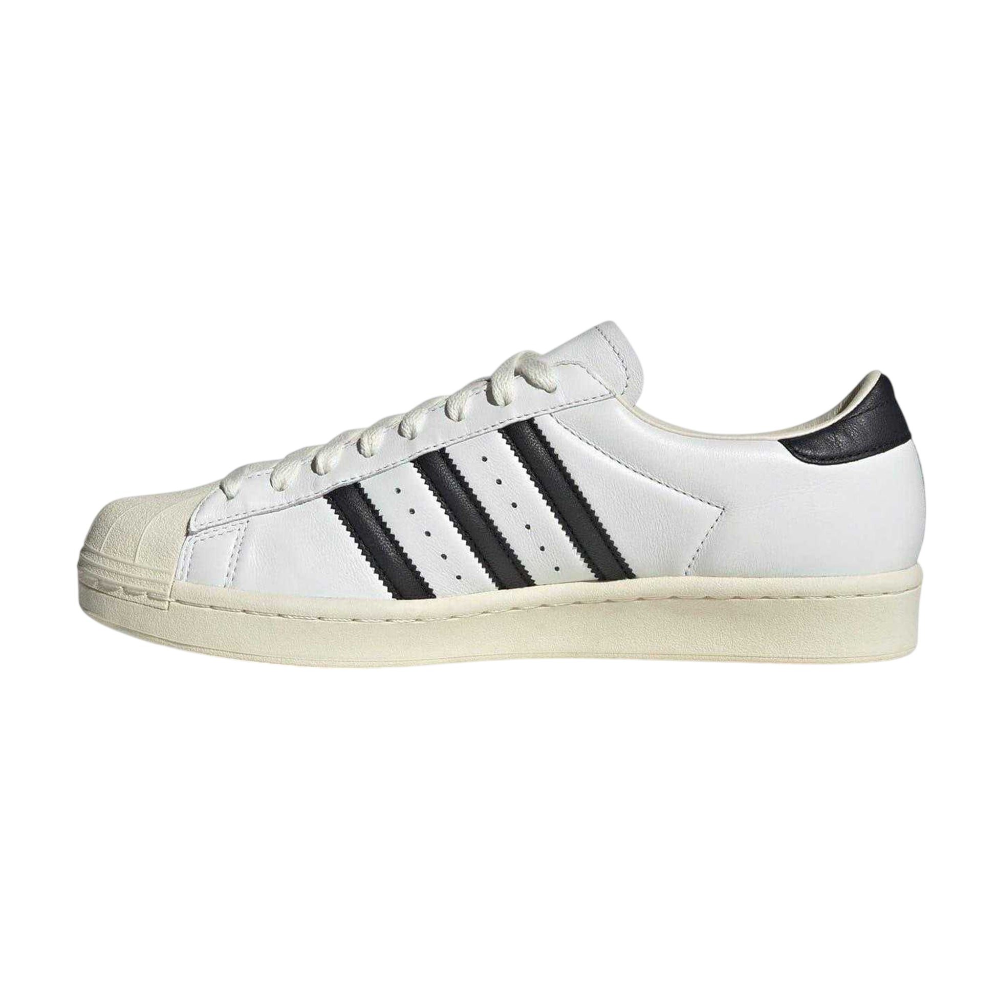Cream-Black - Side - Adidas Mens Superstar Leather Shoes