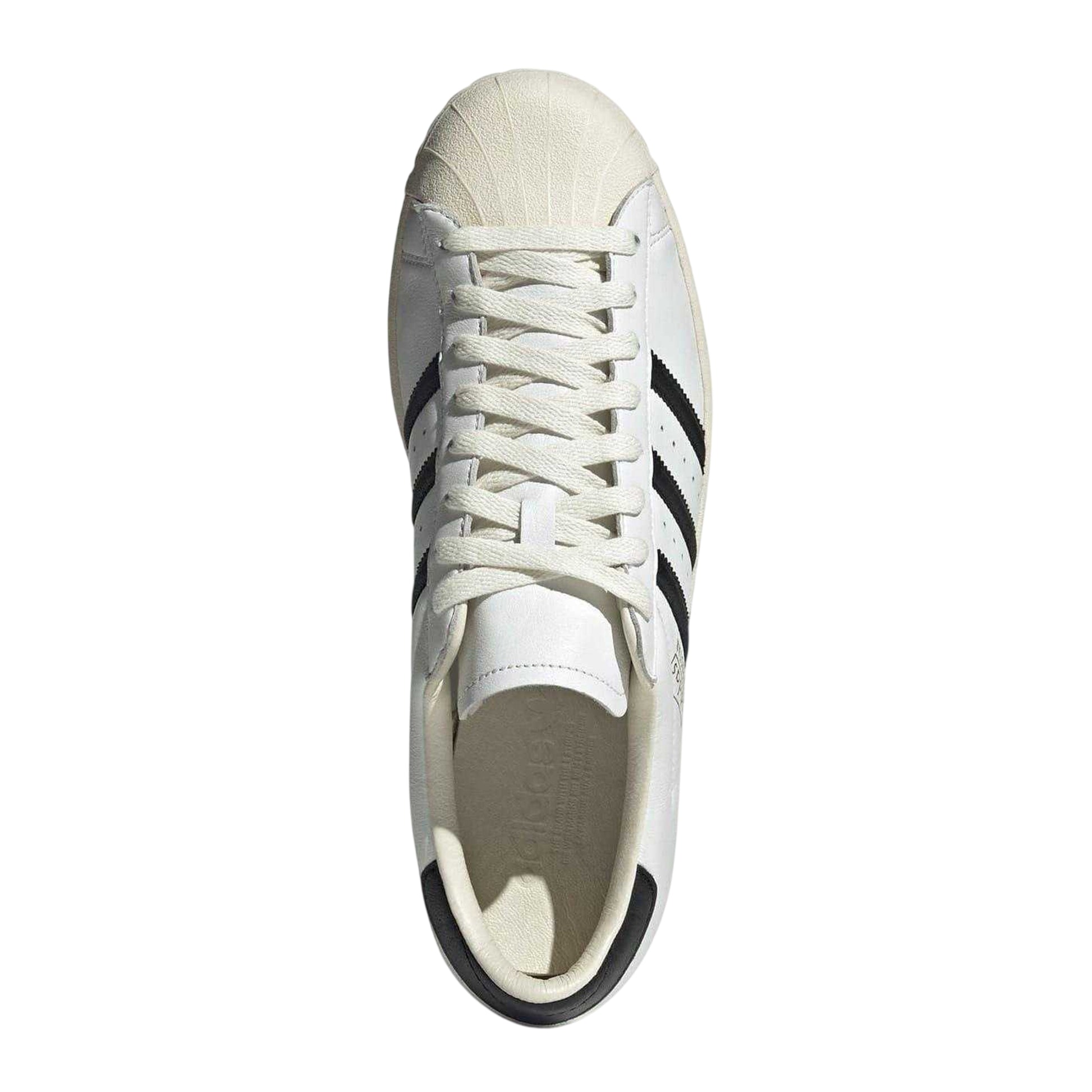 Cream-Black - Pack Shot - Adidas Mens Superstar Leather Shoes
