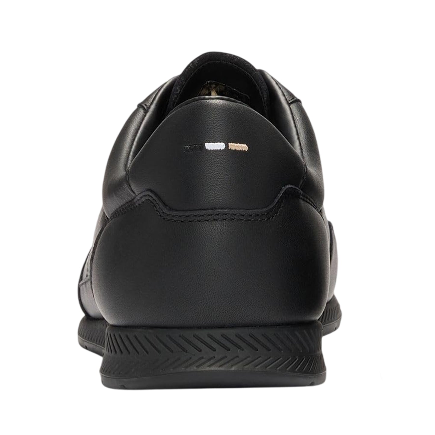 Black - Back - Boss Mens Nitan Leather Trainers