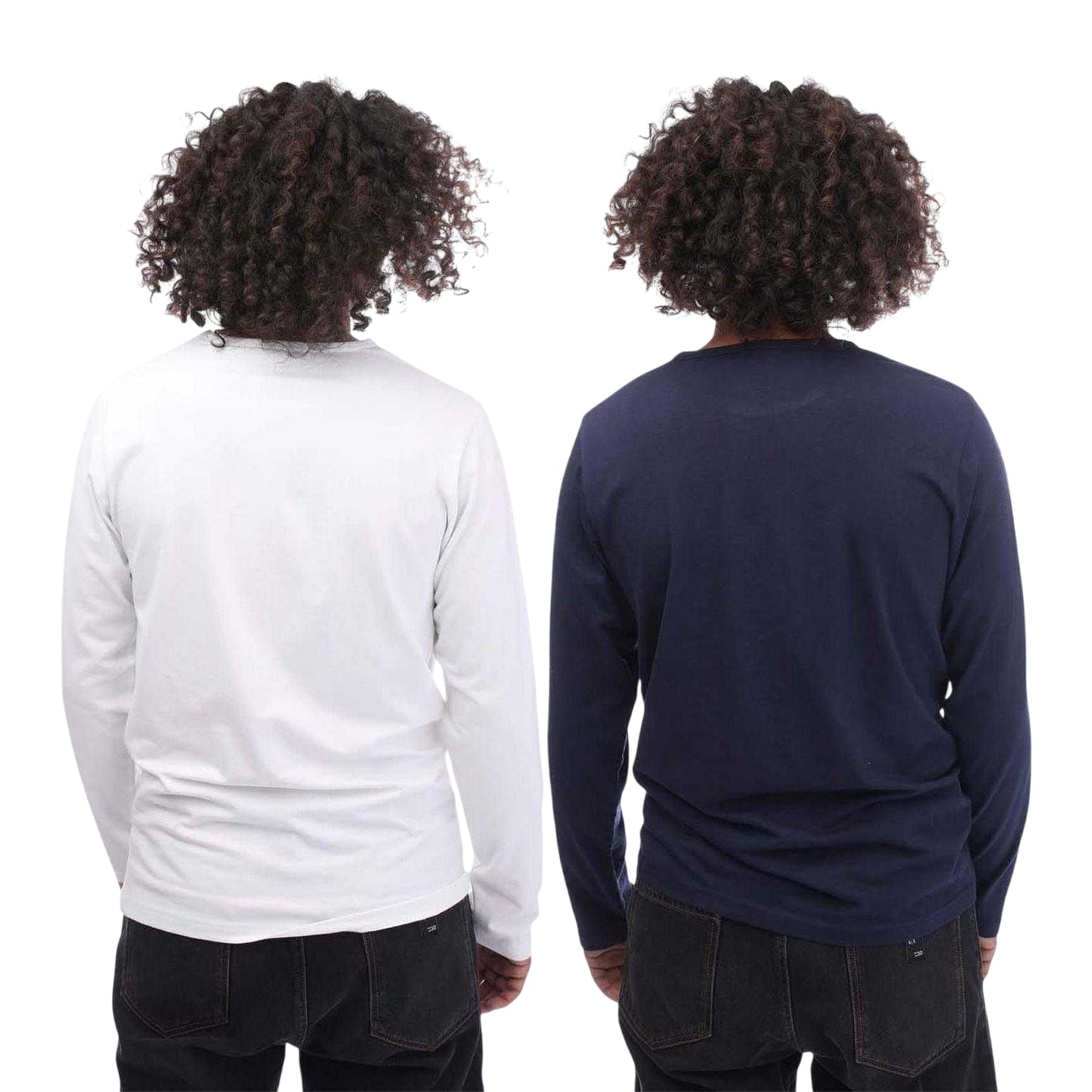 White-Navy - Back - Lyle & Scott Mens Cotton Blend T-Shirt (Pack of 2)