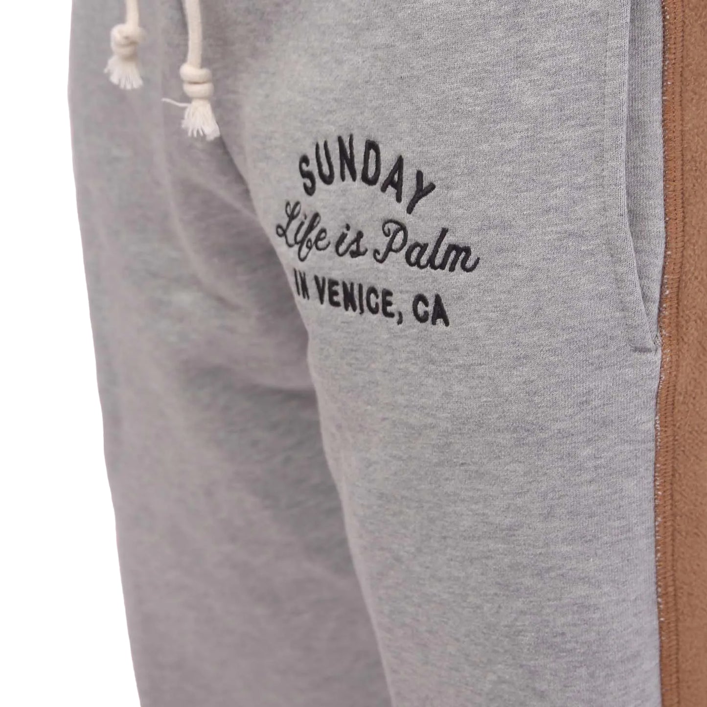 Grey-Black - Side - Palm Angels Mens Sunday Sweatpants