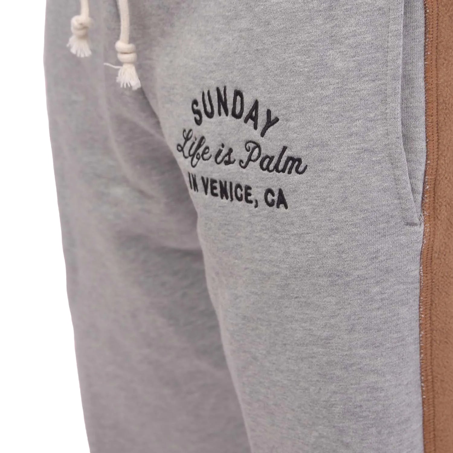 Grey-Black - Side - Palm Angels Mens Sunday Sweatpants