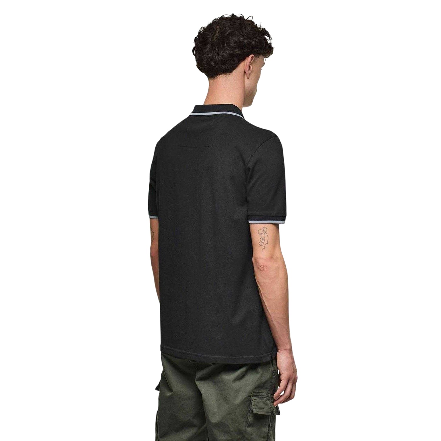 Black - Back - Weekend Offender Mens Polo Shirt