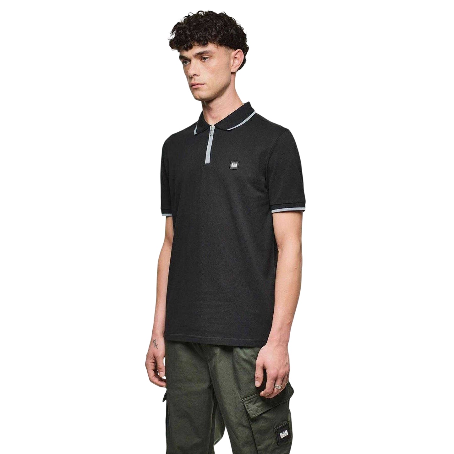 Black - Side - Weekend Offender Mens Polo Shirt