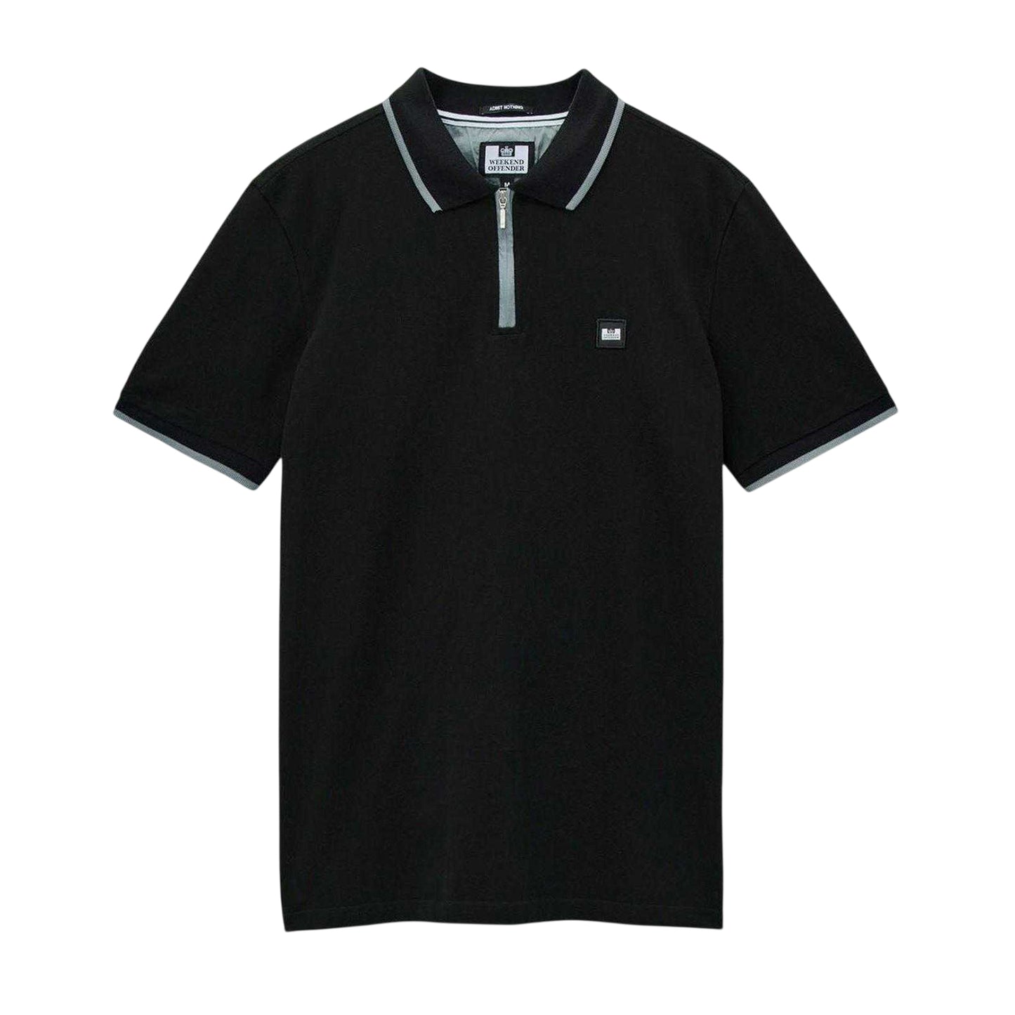 Black - Front - Weekend Offender Mens Polo Shirt
