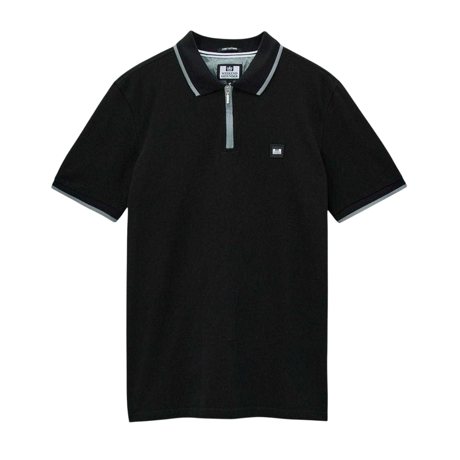 Black - Front - Weekend Offender Mens Polo Shirt