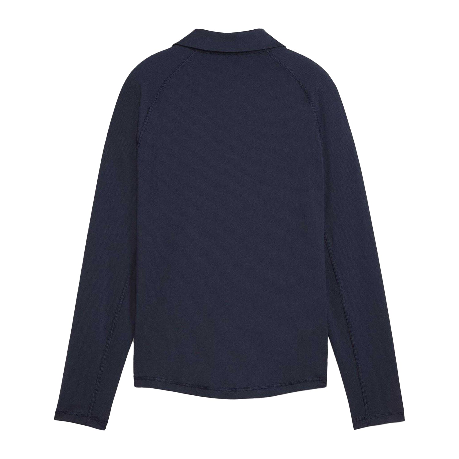 Navy Blazer - Back - Puma Womens-Ladies Elasticated Cuff Tailored Raglan Long-Sleeved Polo Shirt