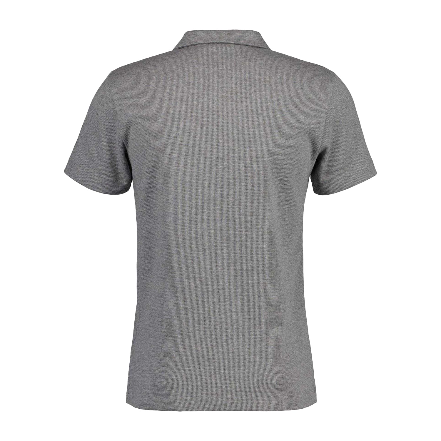 Grey - Back - Gant Mens Short-Sleeved Polo Shirt