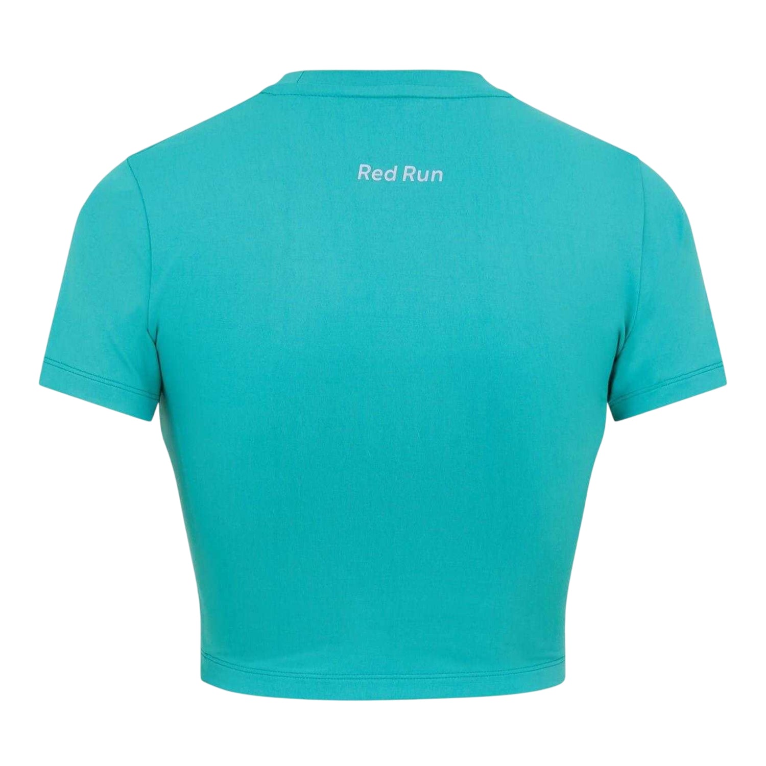 Earth Green - Back - Red Run Womens-Ladies Crop Top
