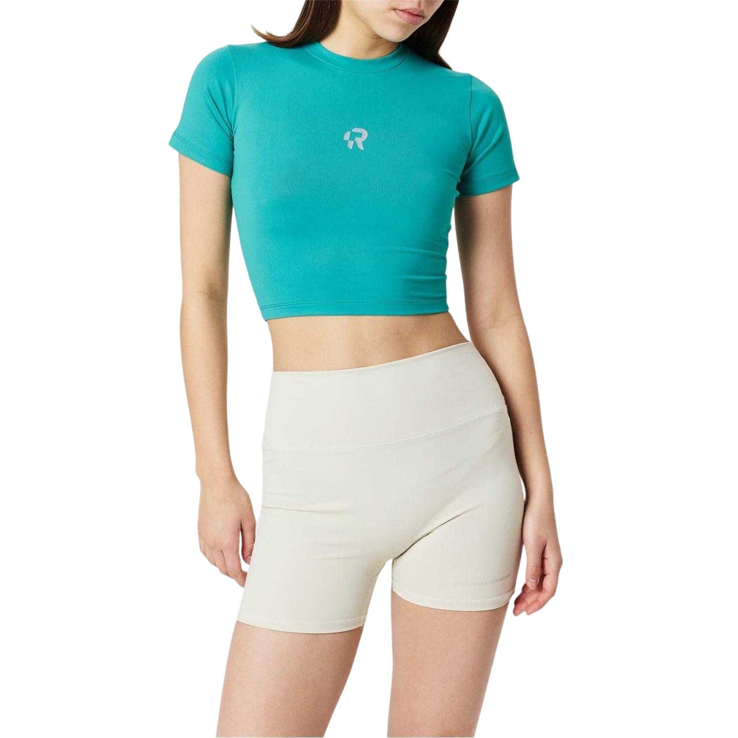 Earth Green - Side - Red Run Womens-Ladies Crop Top