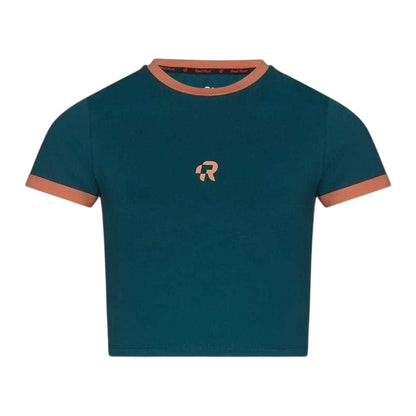 Green - Front - Red Run Womens-Ladies Crop Top