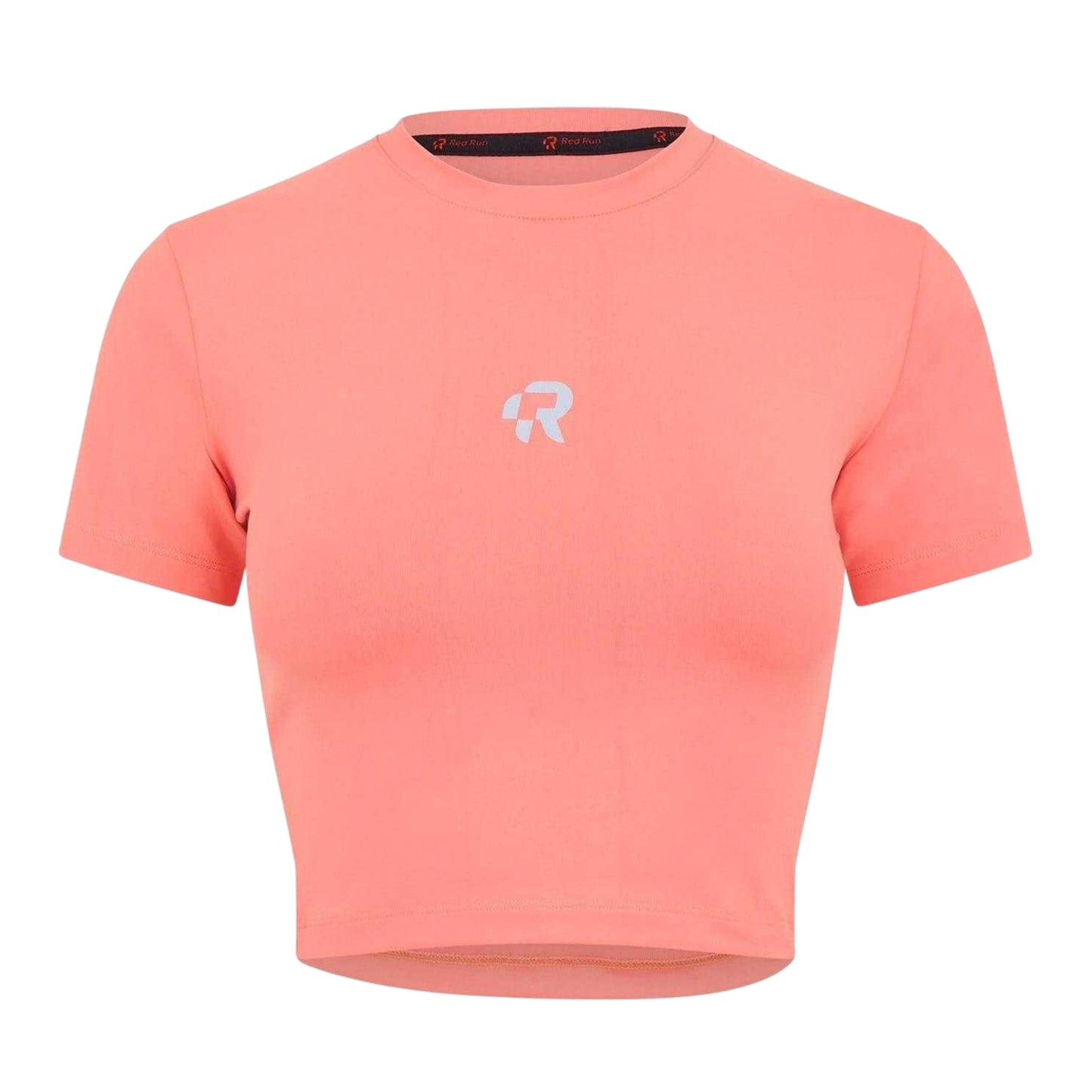 Salmon - Front - Red Run Womens-Ladies Crop Top