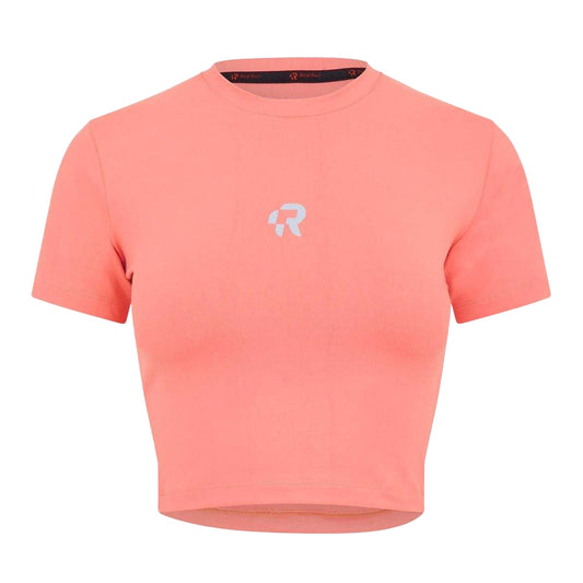 Salmon - Front - Red Run Womens-Ladies Crop Top