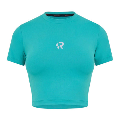 Earth Green - Front - Red Run Womens-Ladies Crop Top