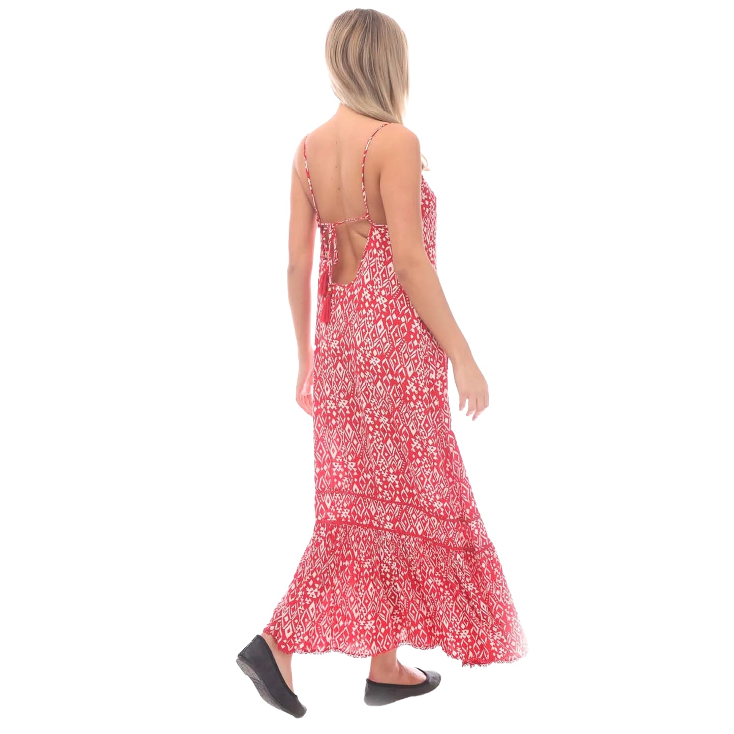 Red - Back - Superdry Womens-Ladies Vintage Cami Beach Maxi Dress