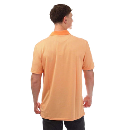 Orange - Back - Lyle & Scott Mens Micro-Stripe Polo Shirt