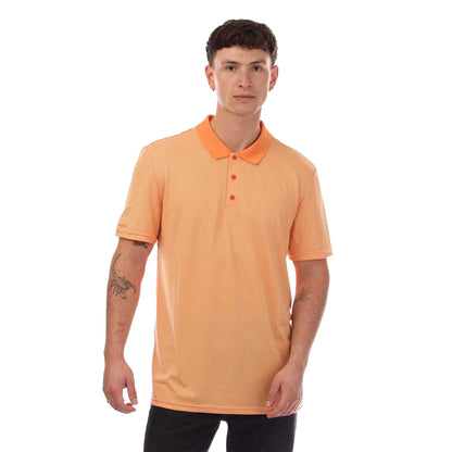 Orange - Front - Lyle & Scott Mens Micro-Stripe Polo Shirt