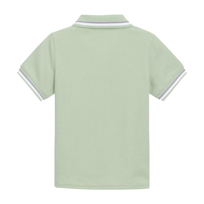 Light Mint - Back - Slazenger Childrens-Kids Cotton Blend Short-Sleeved Polo Shirt