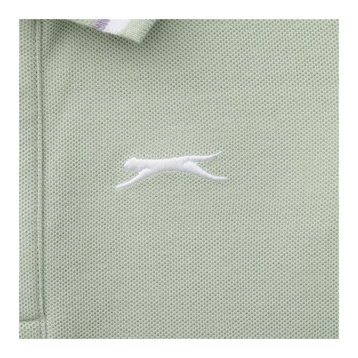 Light Mint - Side - Slazenger Childrens-Kids Cotton Blend Short-Sleeved Polo Shirt