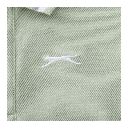 Light Mint - Side - Slazenger Childrens-Kids Cotton Blend Short-Sleeved Polo Shirt