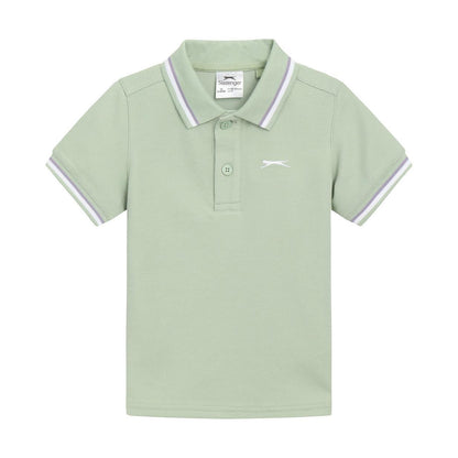 Light Mint - Front - Slazenger Childrens-Kids Cotton Blend Short-Sleeved Polo Shirt
